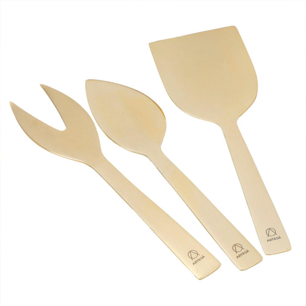 Set de 3 utensilios para queso inox dorado Artesà KitchenCraft - Imagen 7