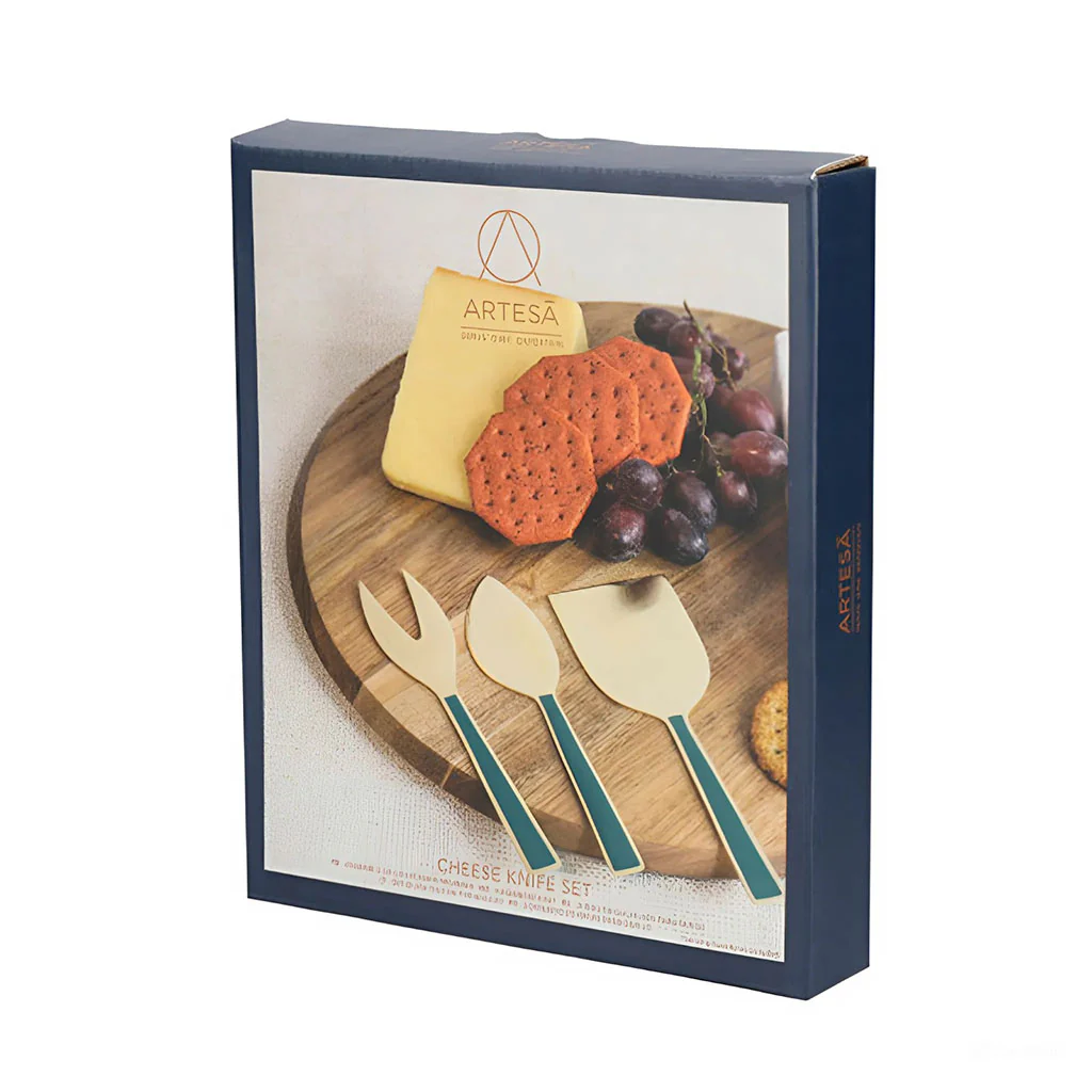 Set de 3 utensilios para queso inox dorado Artesà KitchenCraft - Imagen 8