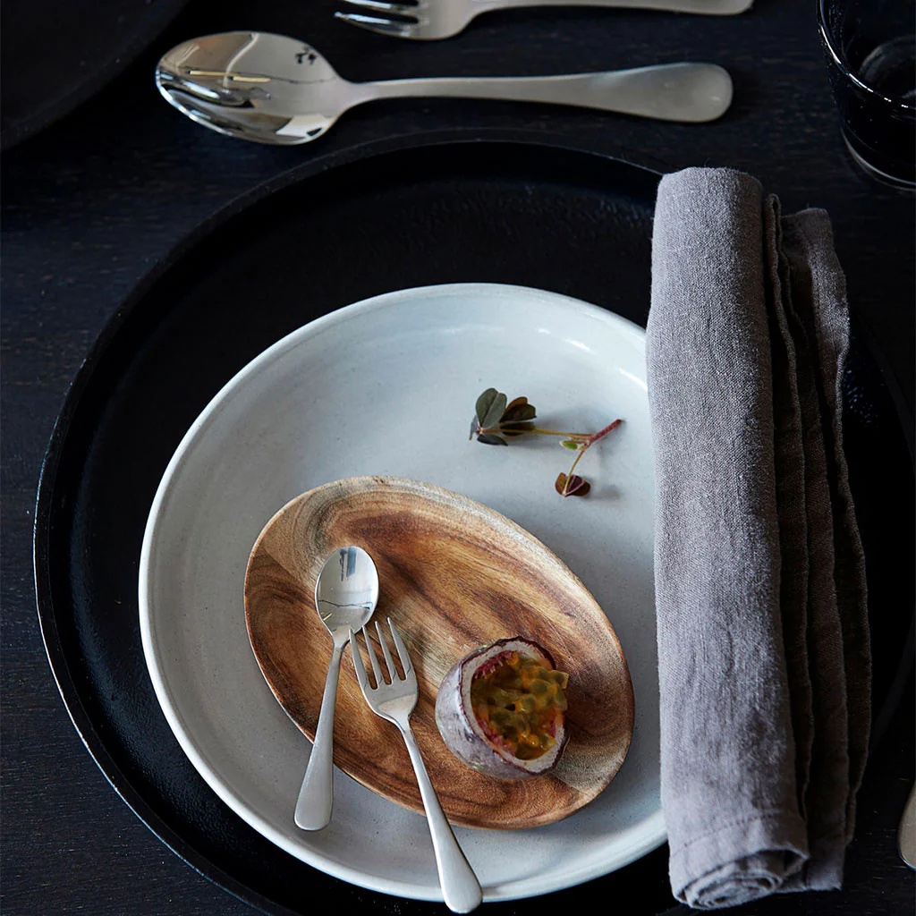 Bandeja ovalada de madera de acacia House Doctor - Imagen 4