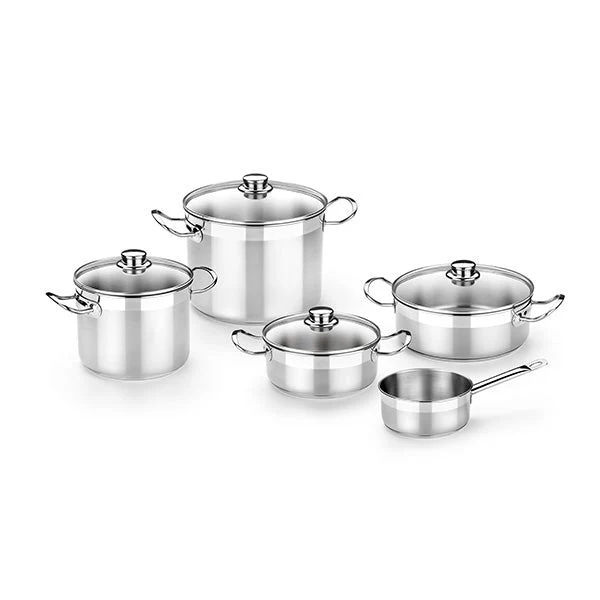 Cacerola de acero inoxidable con tapa de cristal Profesional BRA - Imagen 3