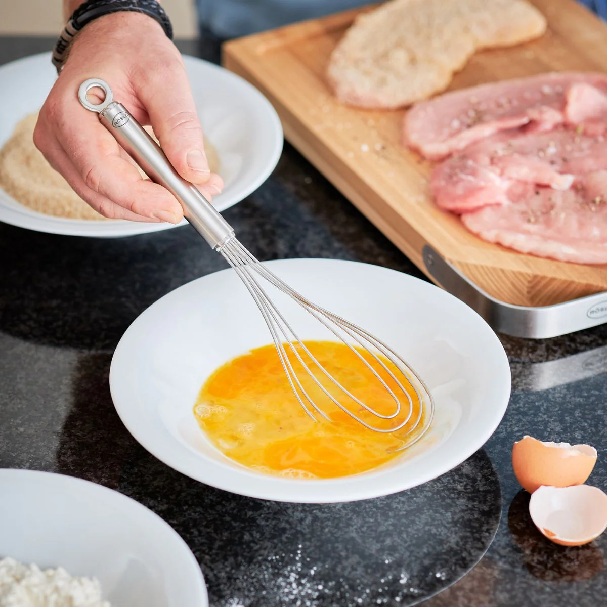 Batidor plano de varillas de acero inoxidable Rösle