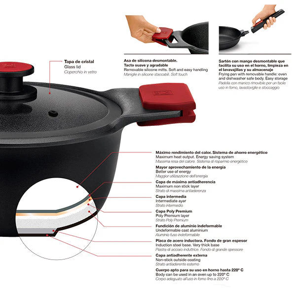 Grill antiadherente con rayas Infinity BRA - Imagen 9