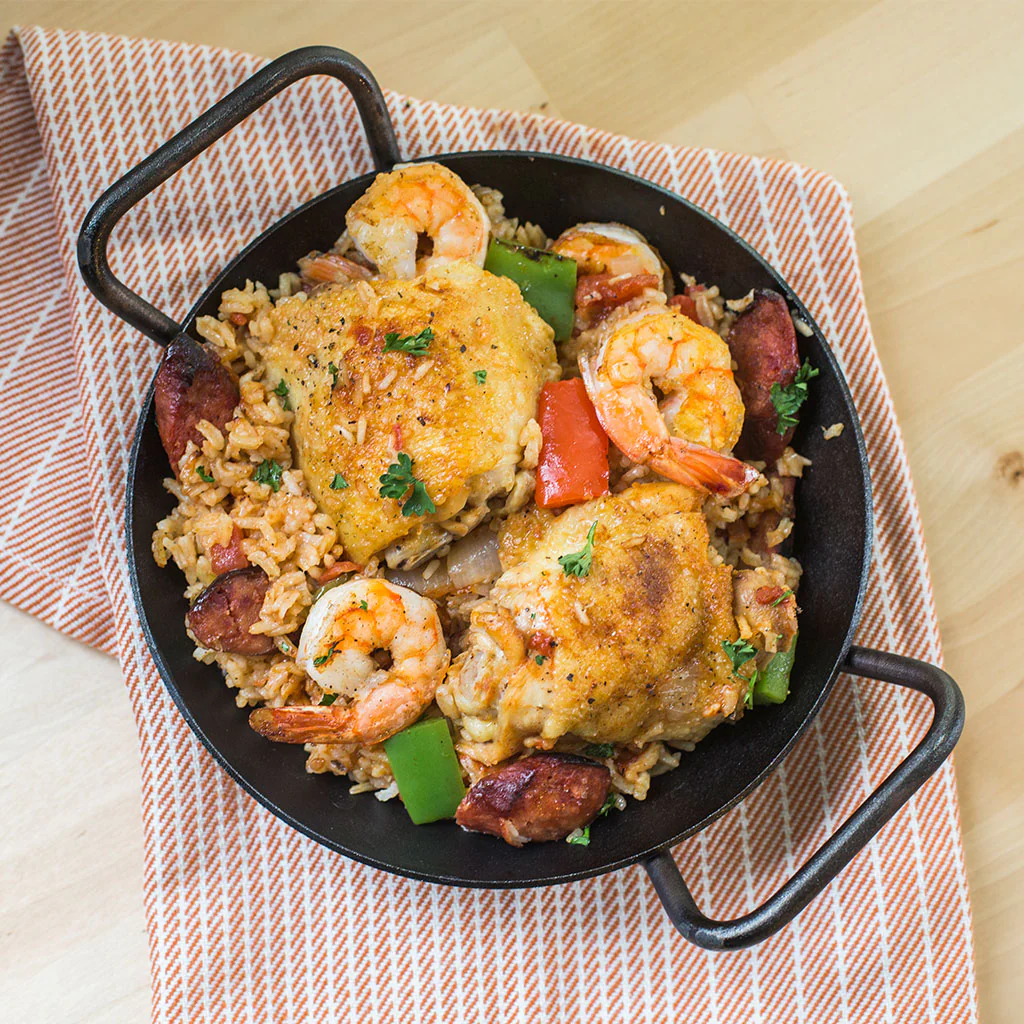 Sartén tipo paellera de acero carbono curado Lodge