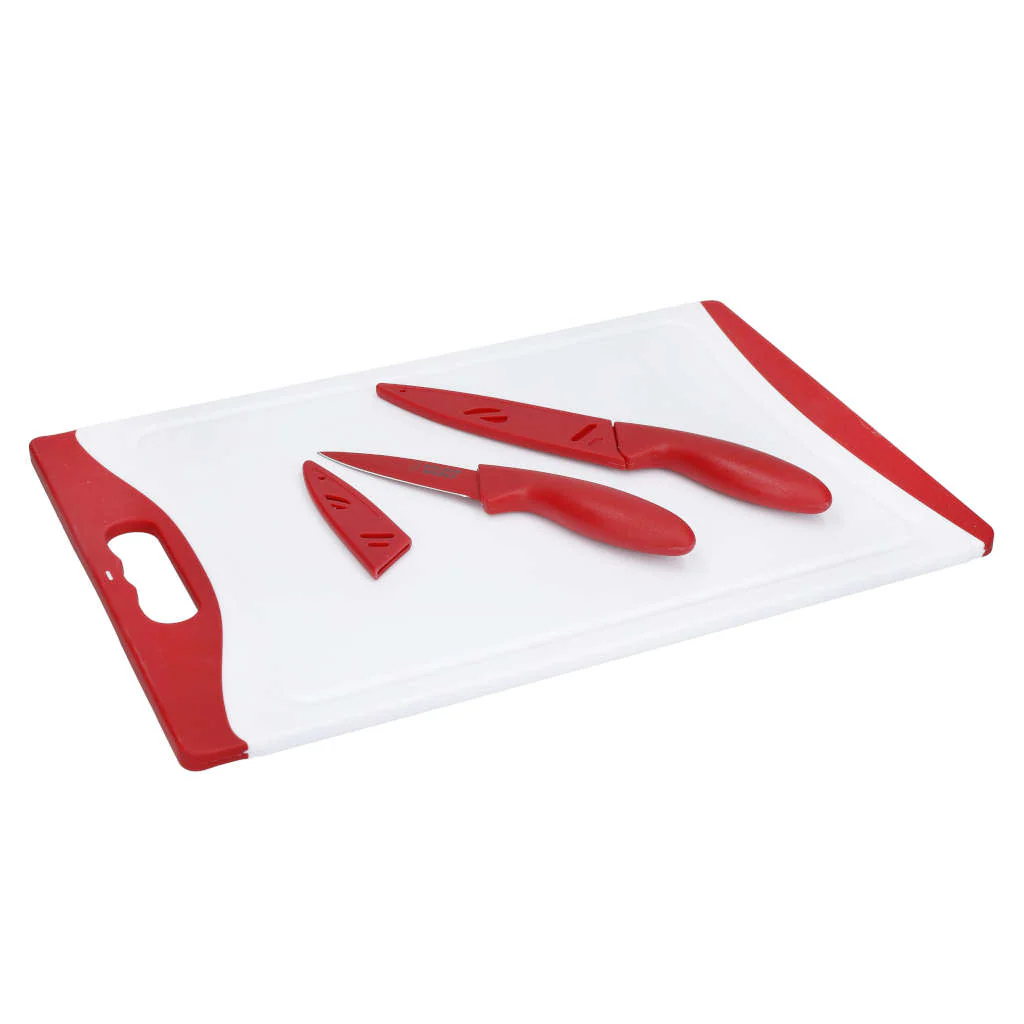 Set de 3 piezas de cuchillos y tabla de cortar Colourworks KitchenCraft - Imagen 2
