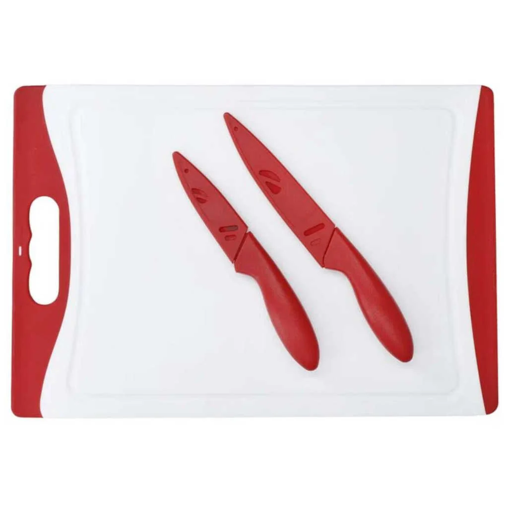 Set de 3 piezas de cuchillos y tabla de cortar Colourworks KitchenCraft - Imagen 5