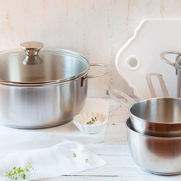 Cacerola de acero inoxidable con tapa Ancora BRA - Imagen 3