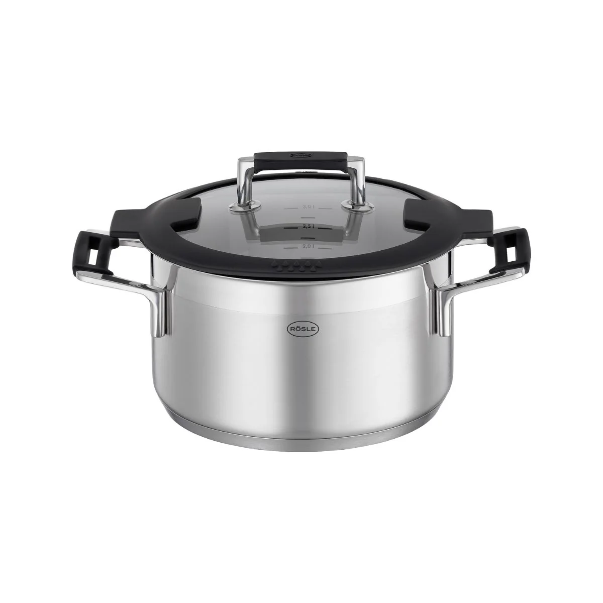 Cacerola alta de acero inoxidable con tapa de cristal Silence Pro Rösle - Imagen 7