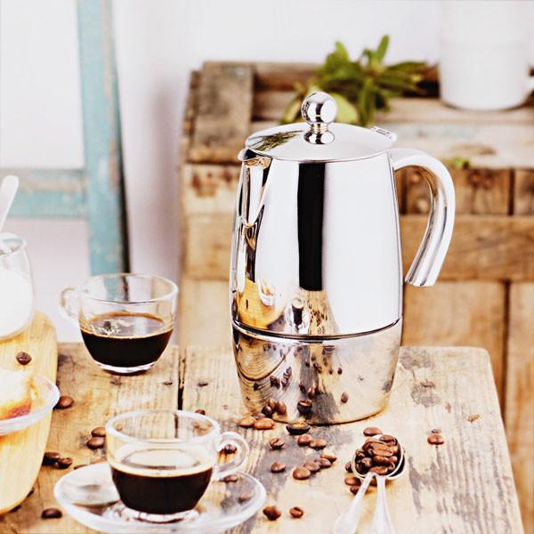 Cafetera italiana de acero inoxidable Magna BRA - Imagen 2