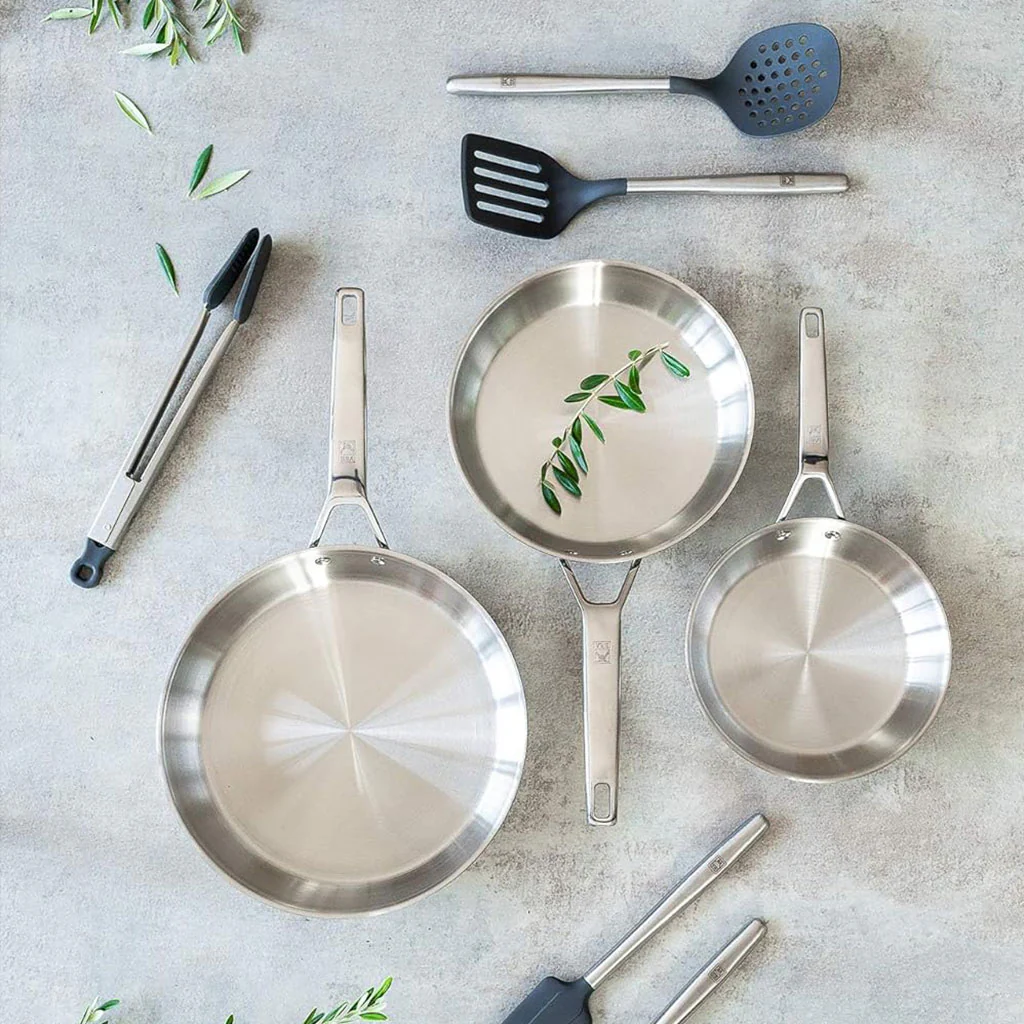 Conjunto de 2 sartenes acero inox Signature de Bra - Imagen 3