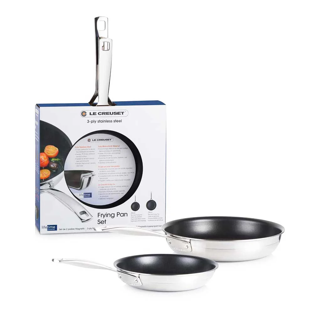 Conjunto de dos sartenes antiadherentes 3-PLY de Le creuset - Imagen 2