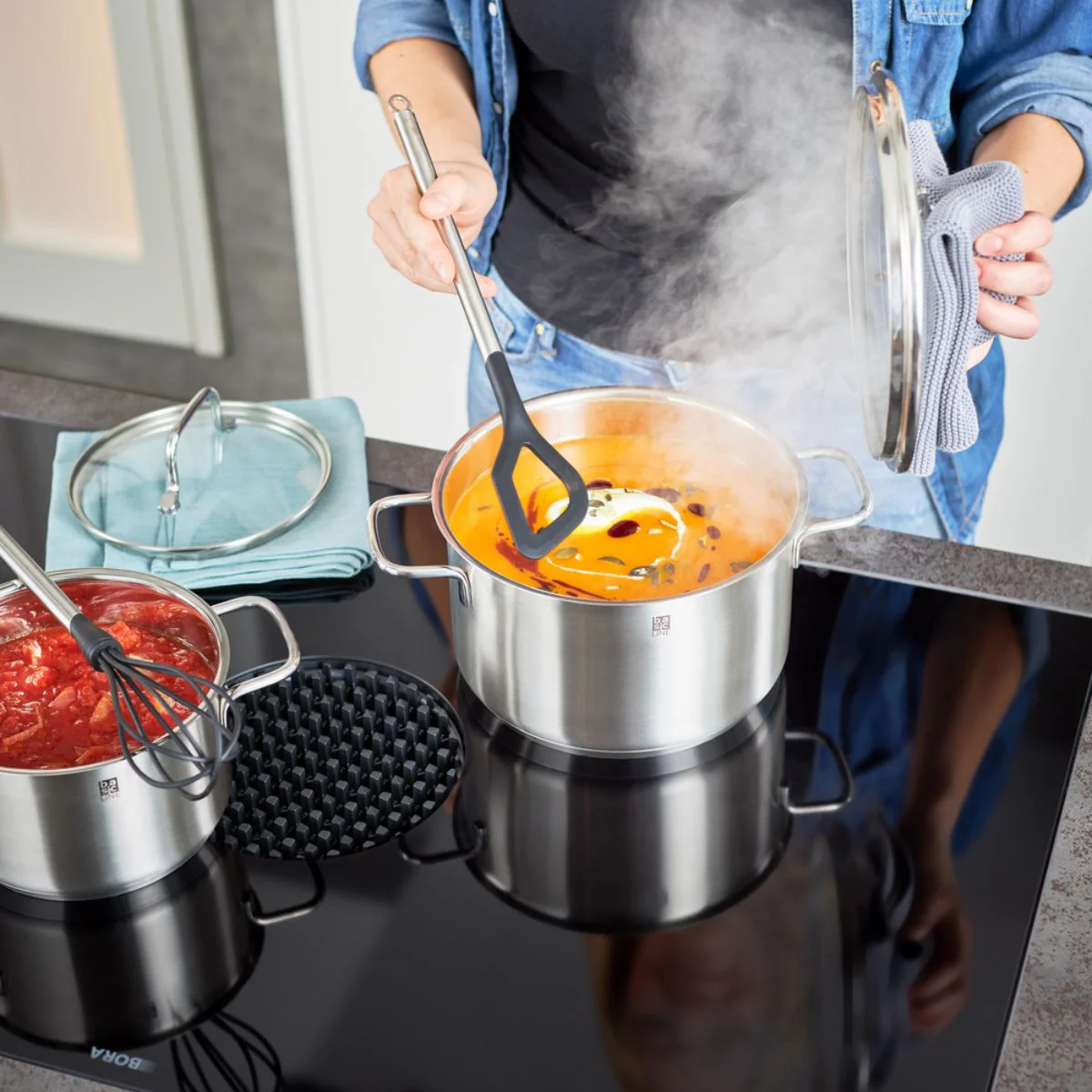 Cuchara con agujero de nailon con mango de inox Basic Line Rösle - Imagen 5