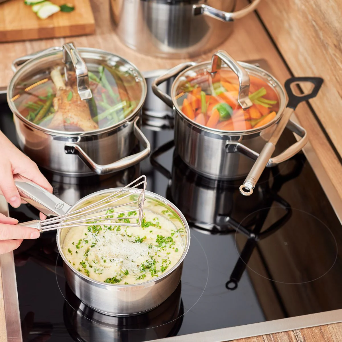 Cuchara espátula con agujero de inox con bordes de silicona Rösle - Imagen 9