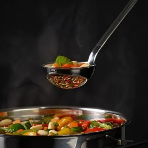 Cucharón de acero inoxidable de gancho Rösle