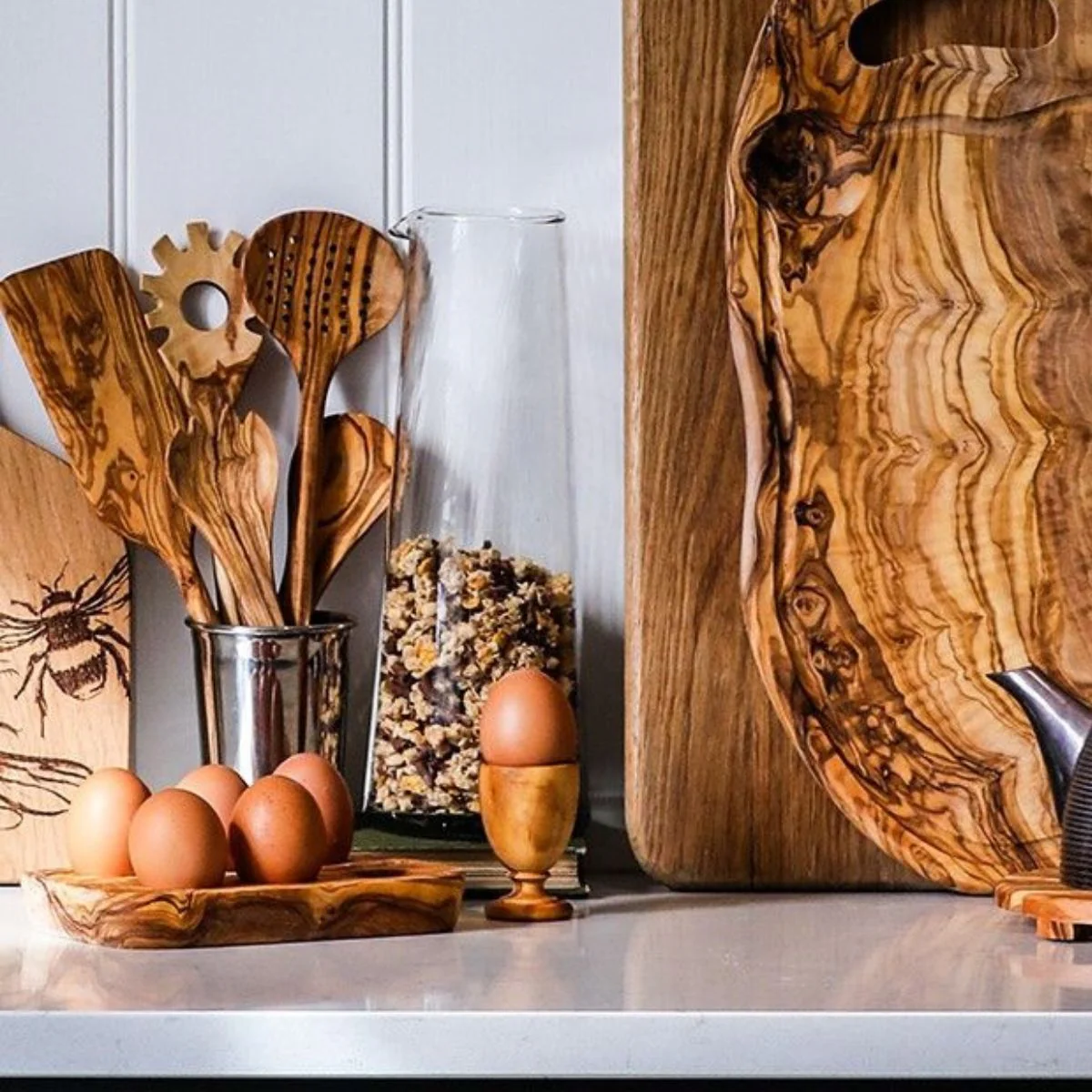 Espátula de madera de olivo Selbrae - Imagen 4