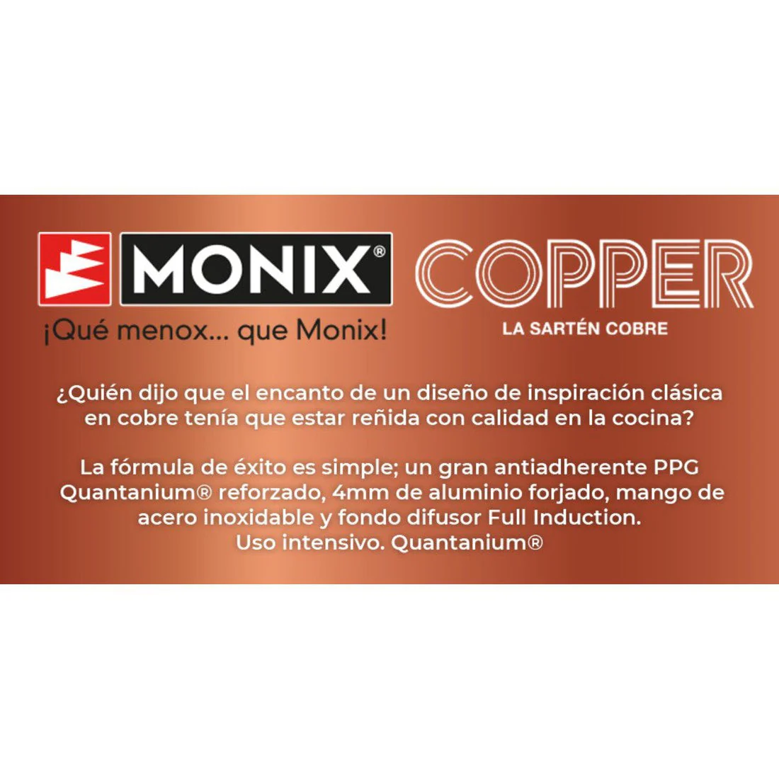 Grill antiadherente con rayas Copper Monix - Imagen 3