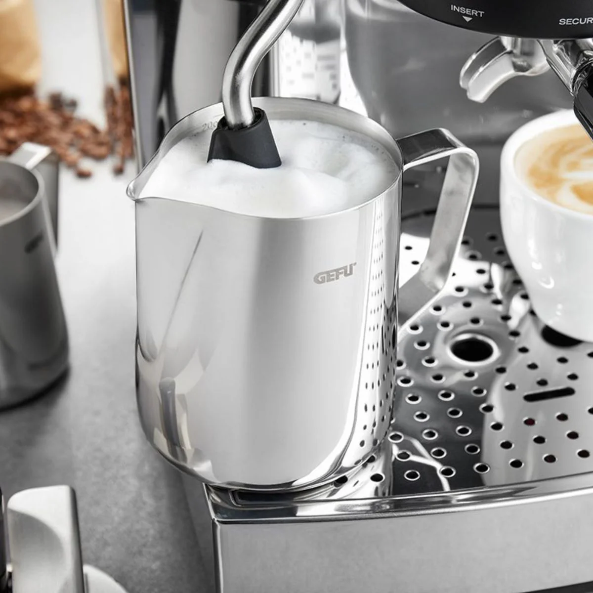 Jarra para la leche de acero inox Barista Gefu - Imagen 2