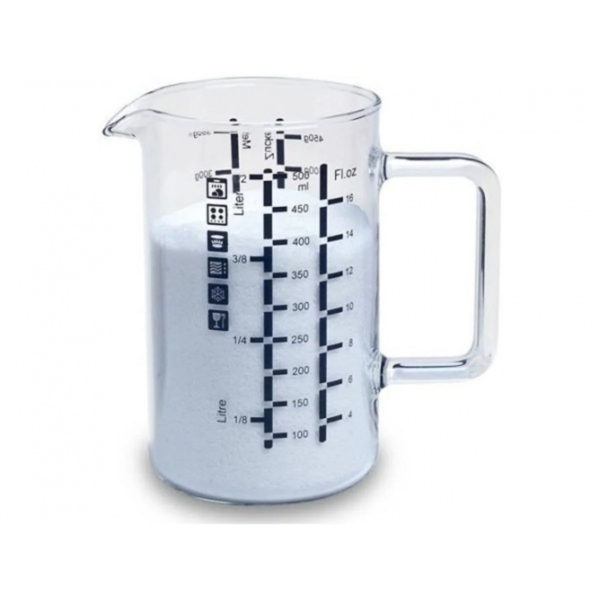 Jarra medidora de vidrio Kuchenprofi