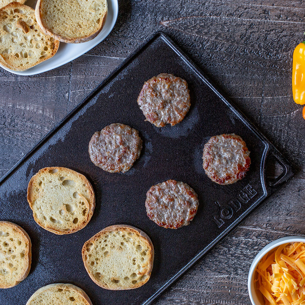 Plancha grill XL Rectangular y Reversible de hierro Lodge - Imagen 4