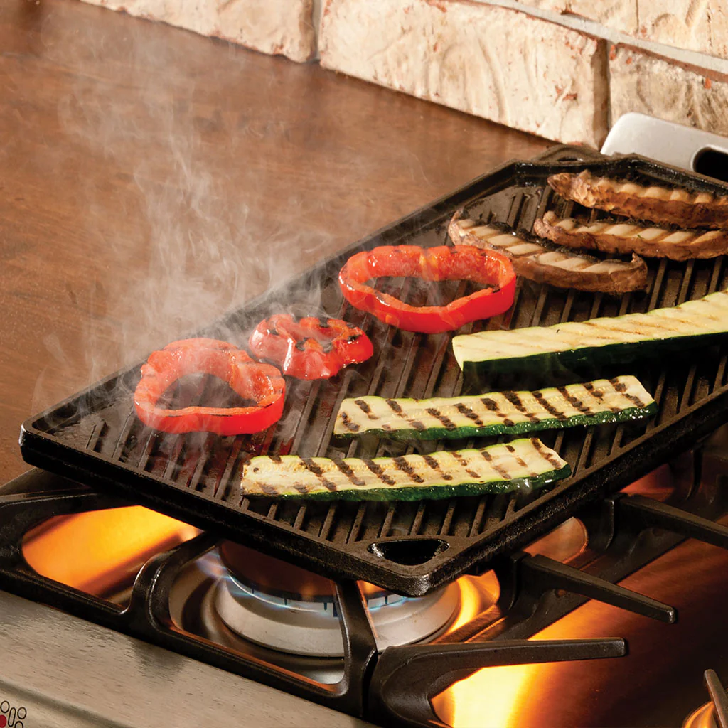 Plancha grill XL Rectangular y Reversible de hierro Lodge - Imagen 7