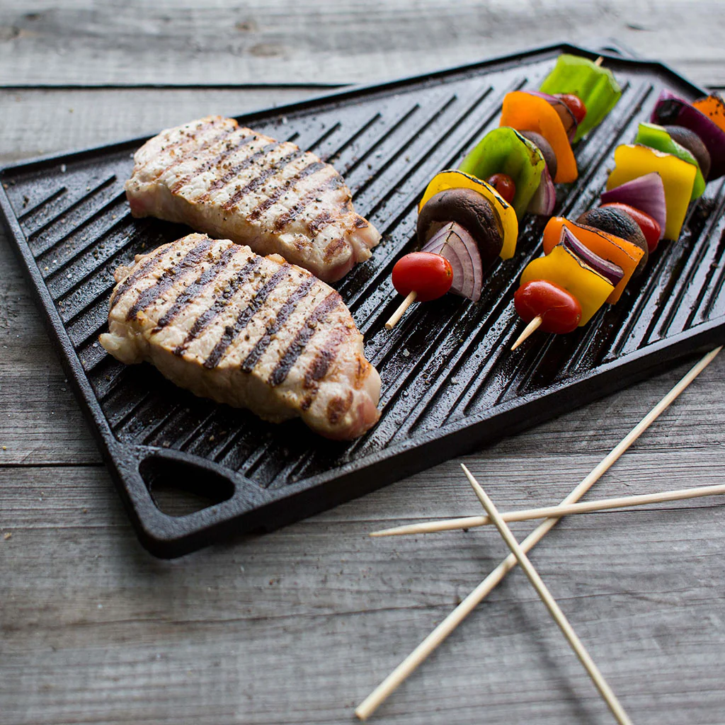 Plancha grill XL Rectangular y Reversible de hierro Lodge - Imagen 3