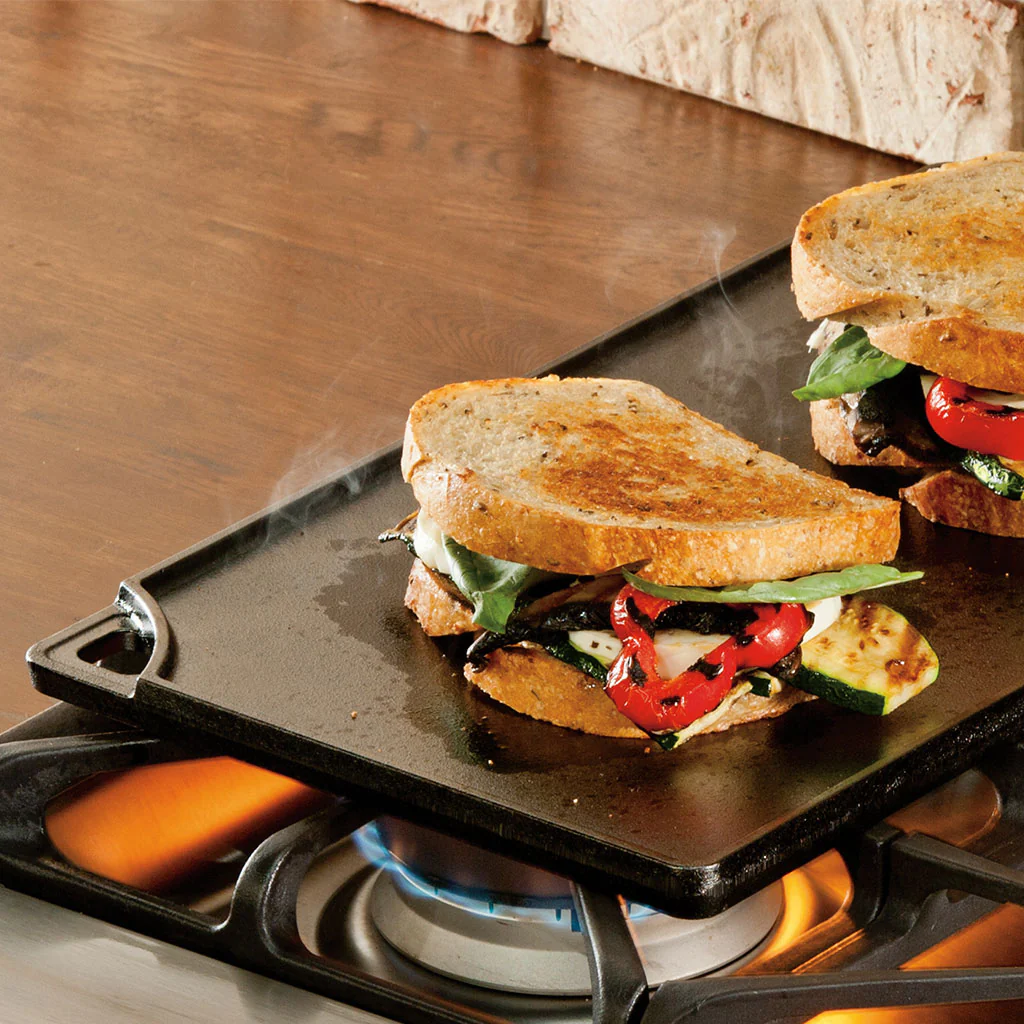 Plancha grill XL Rectangular y Reversible de hierro Lodge - Imagen 2