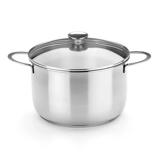 Olla de acero inoxidable con tapa Ancora BRA