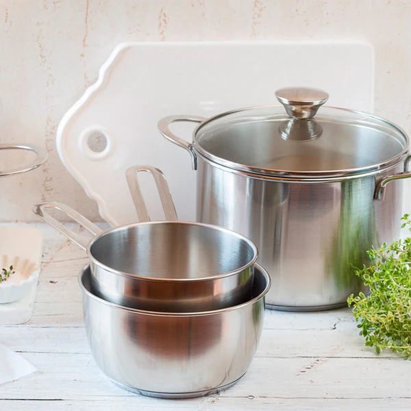 Olla de acero inoxidable con tapa Ancora BRA - Imagen 3