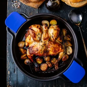 Paellera antiadherente Solid+ con asas de silicona Monix