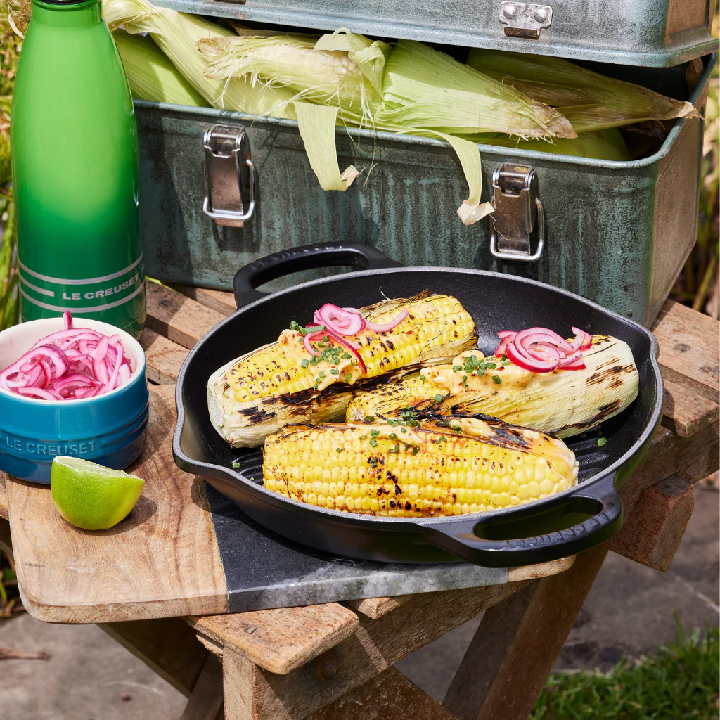 Parrilla tipo skillet redonda alta grill Evolution Le Creuset