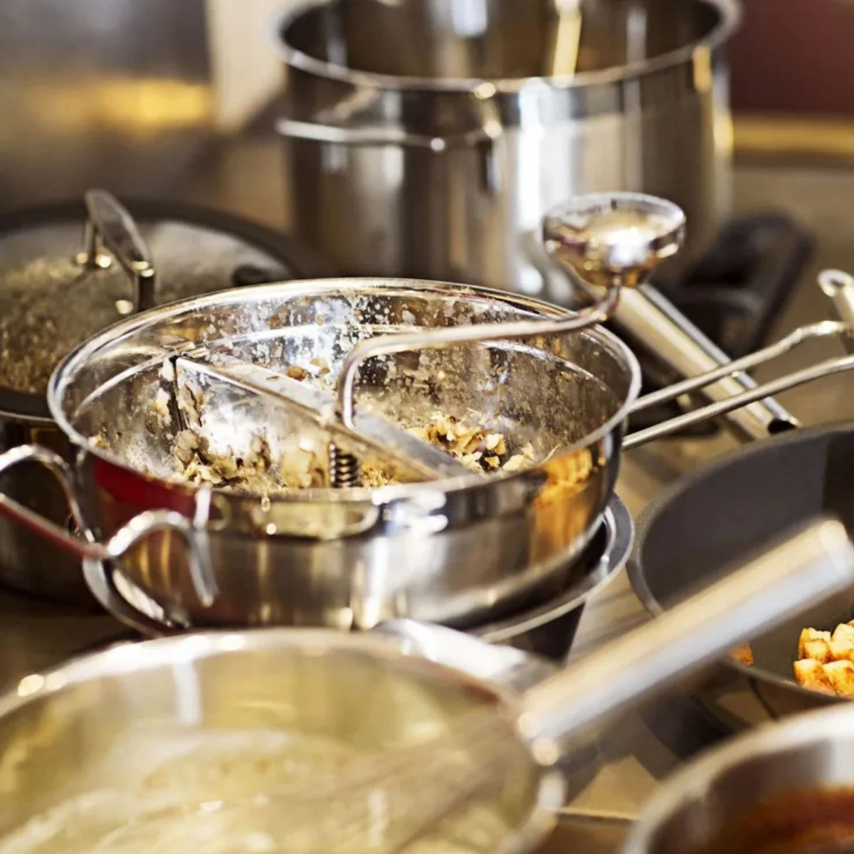 Pasapurés con asas de acero inoxidable Rösle - Imagen 2