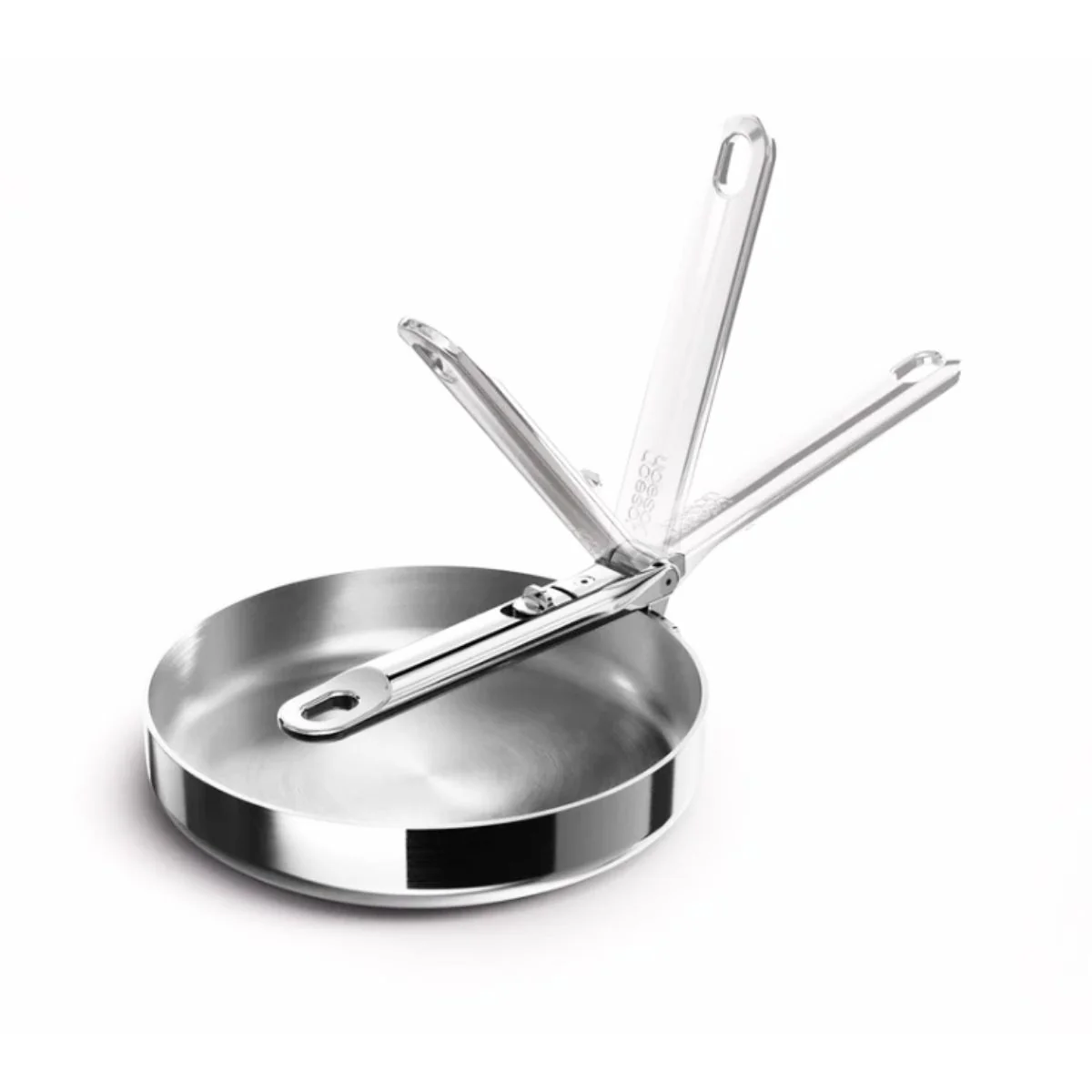 Sartén de acero inoxidable tricapa y con mango plegable Space Steel Joseph Joseph - Imagen 5
