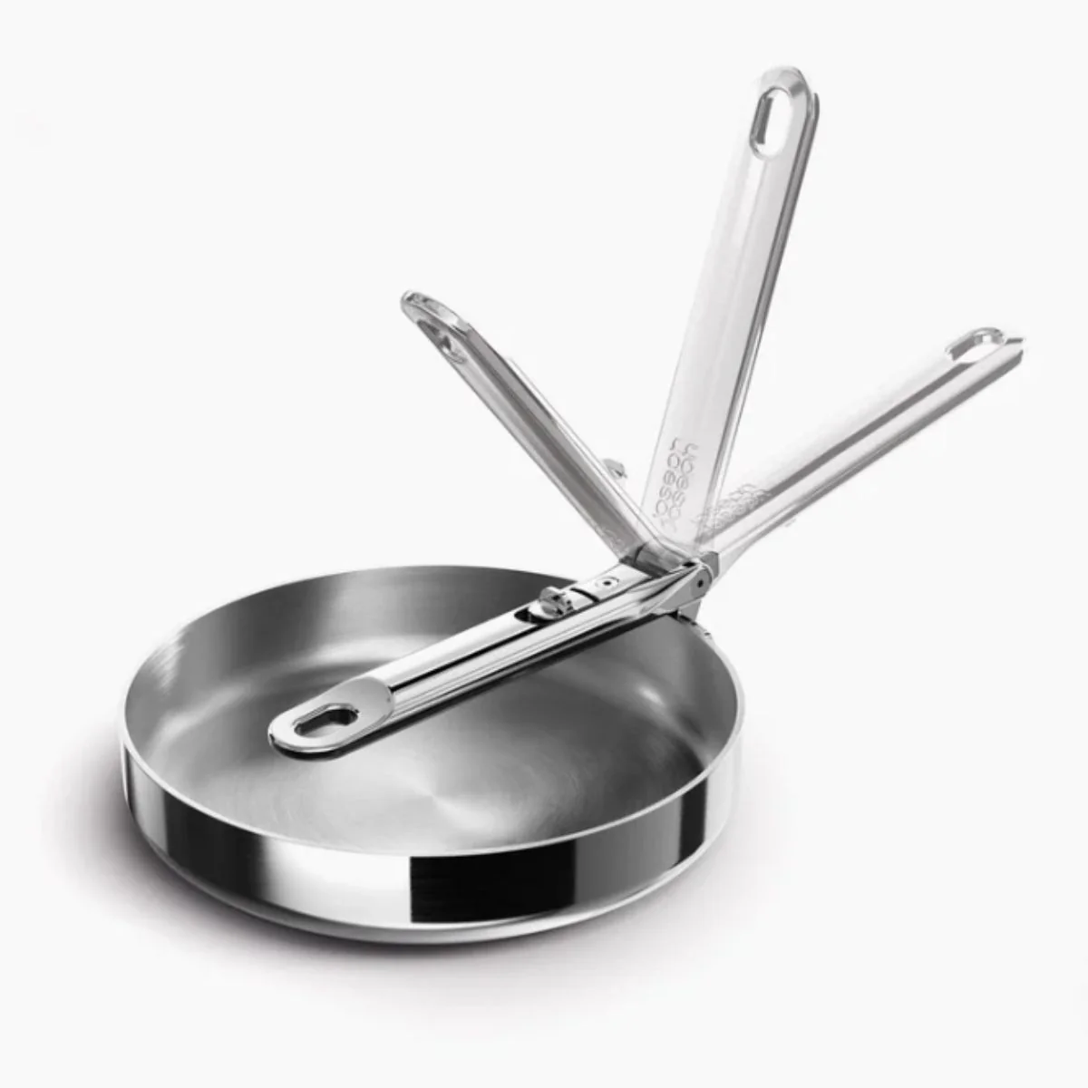 Sartén de acero inoxidable tricapa y con mango plegable Space Steel Joseph Joseph - Imagen 8