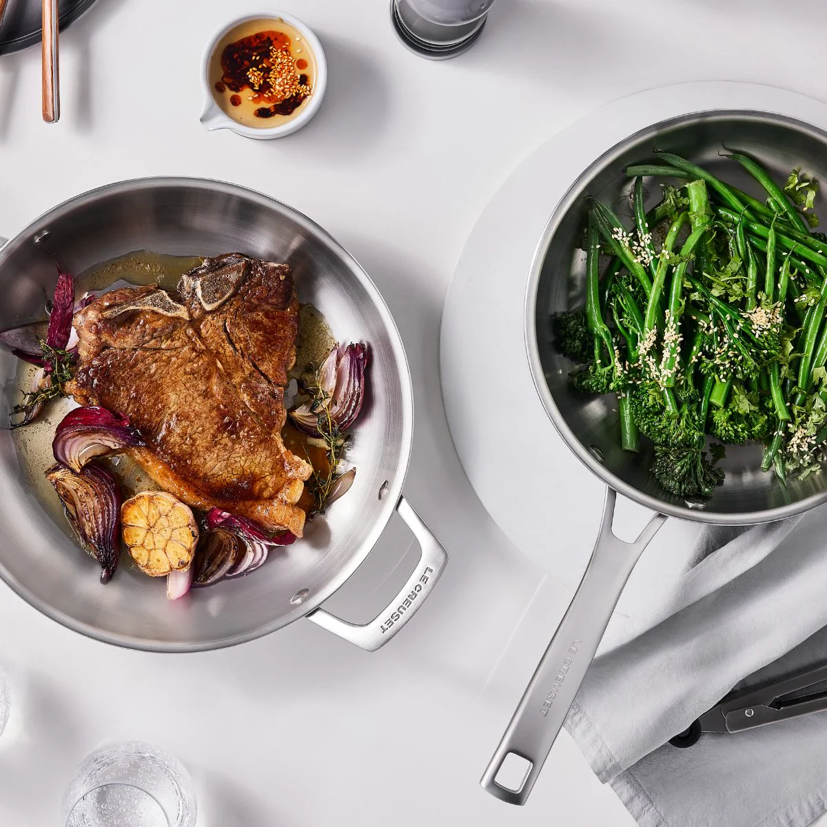 Sartén acero inoxidable tricapa Essential Le Creuset - Imagen 4