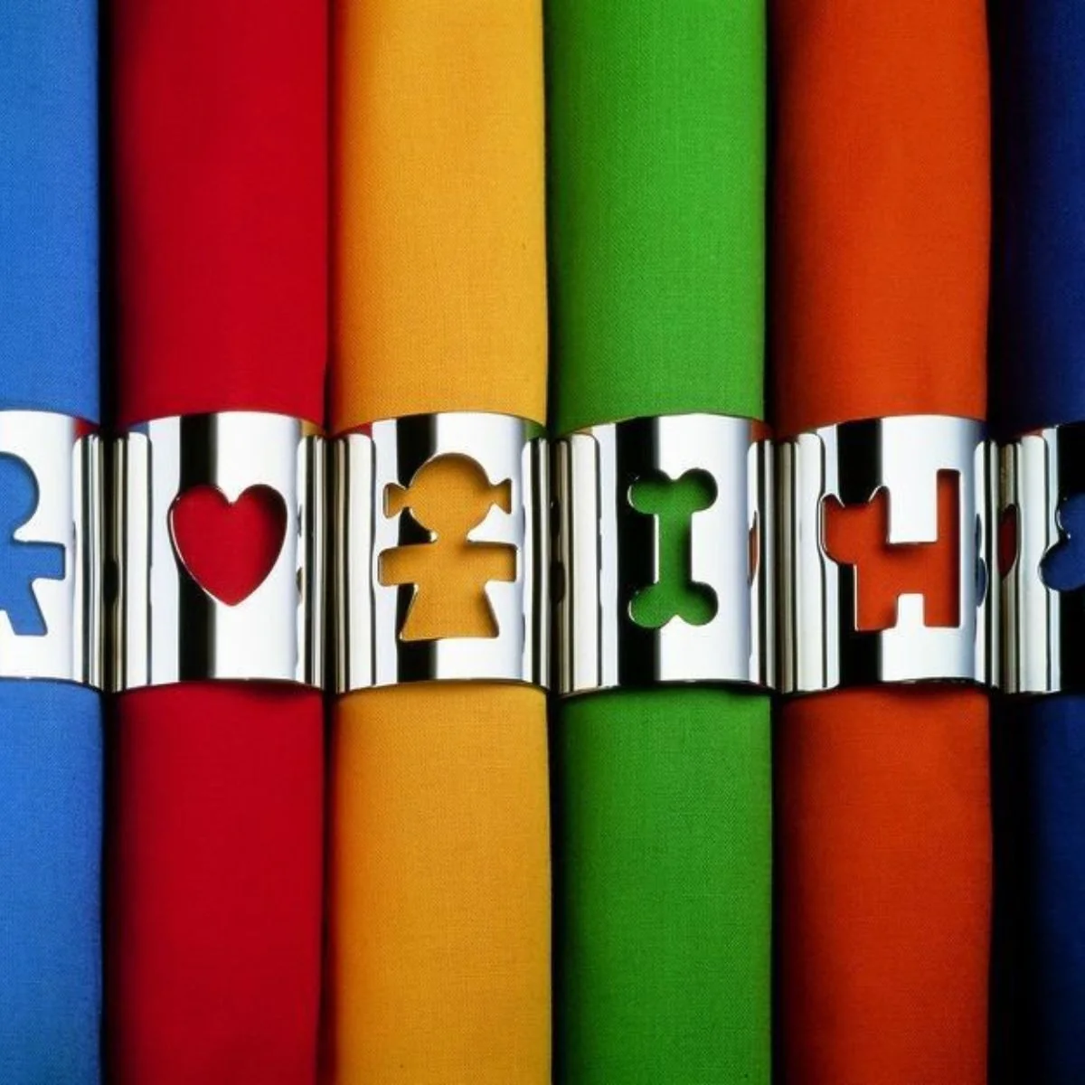 Servilletero perforado de acero Girotondo Alessi