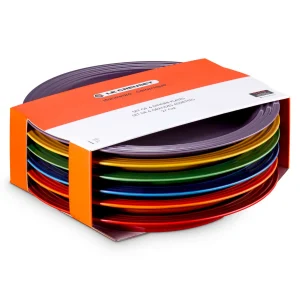 Set de 6 platos cerámicos 27cm Arcoiris Le Creuset