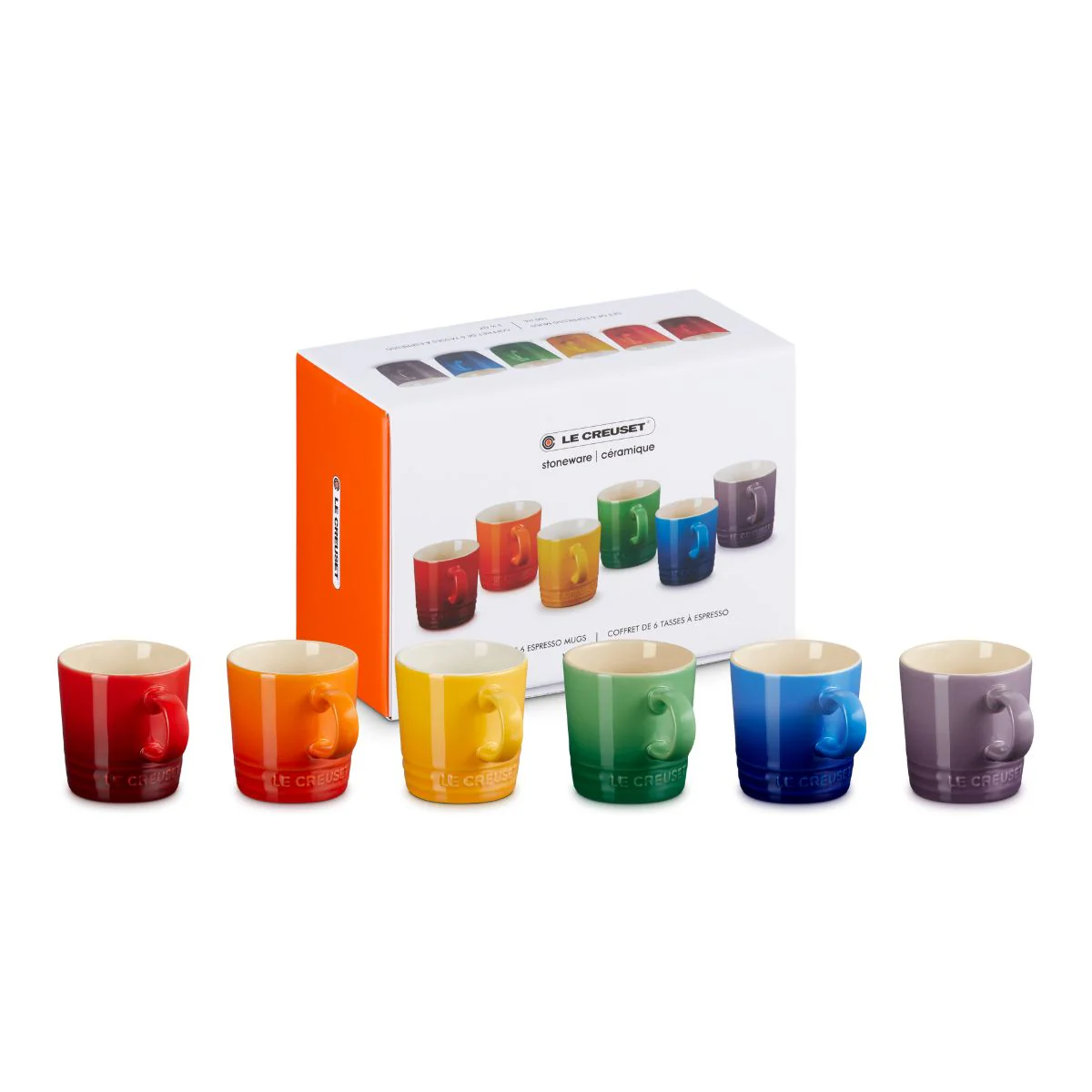 Set de 6 tazas cerámicas 200ml Arcoíris Le Creuset - Imagen 2