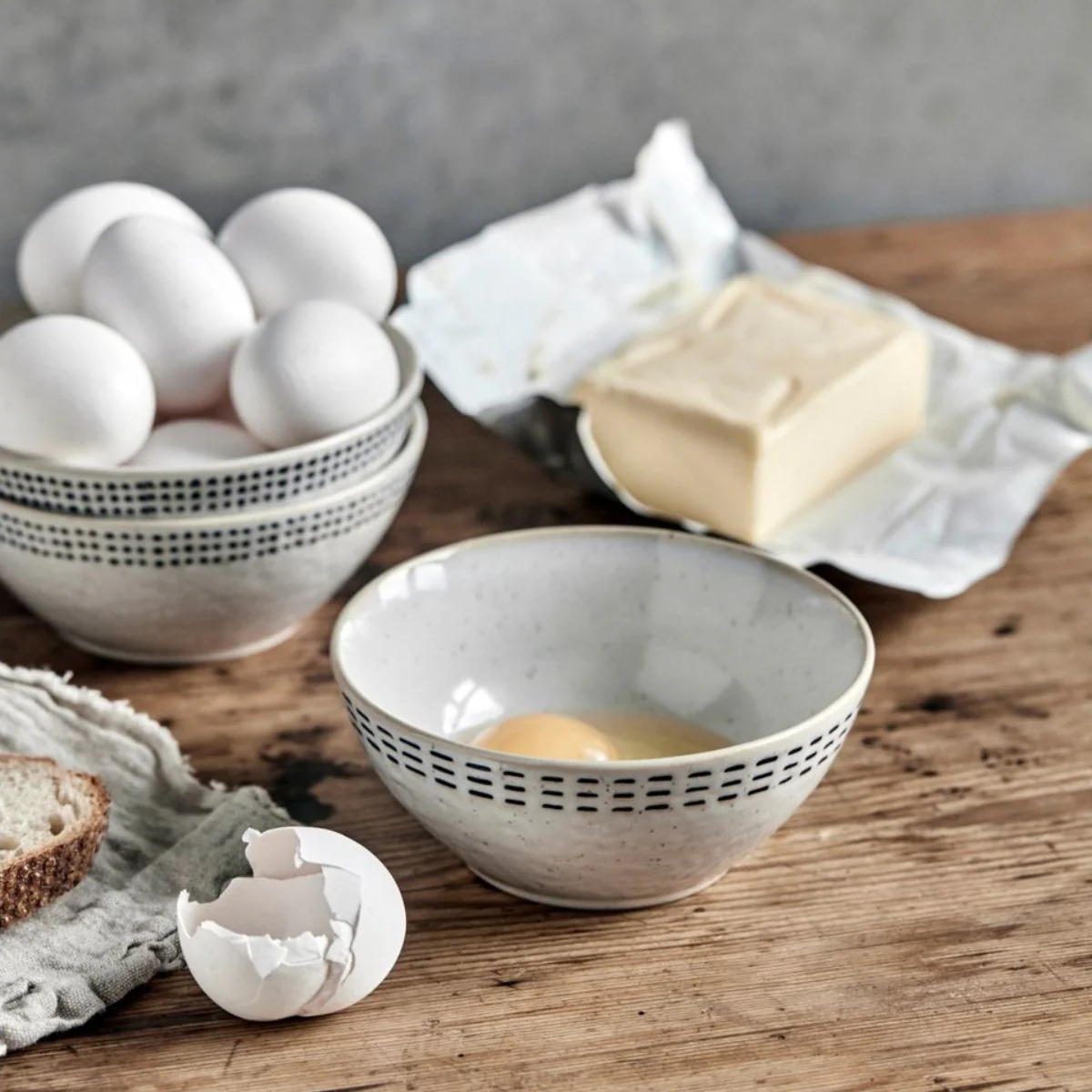 Set de 3 boles de gres Stich House Doctor - Imagen 4