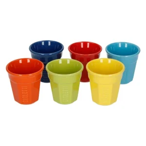 Set de 6 vasos octogonales multicolor Bialetti