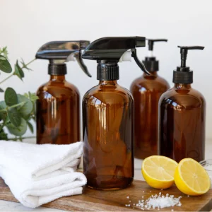 Set de botellas de VIDRIO ámbar con spray Living Nostalgia KitchenCraft