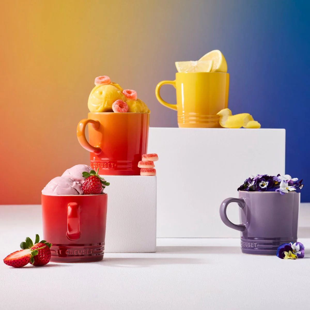 Set de 6 tazas cerámicas 200ml Arcoíris Le Creuset - Imagen 4