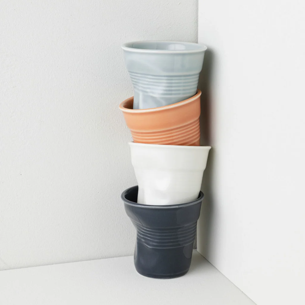 Tazas arrugadas de porcelana 180 ml Revol