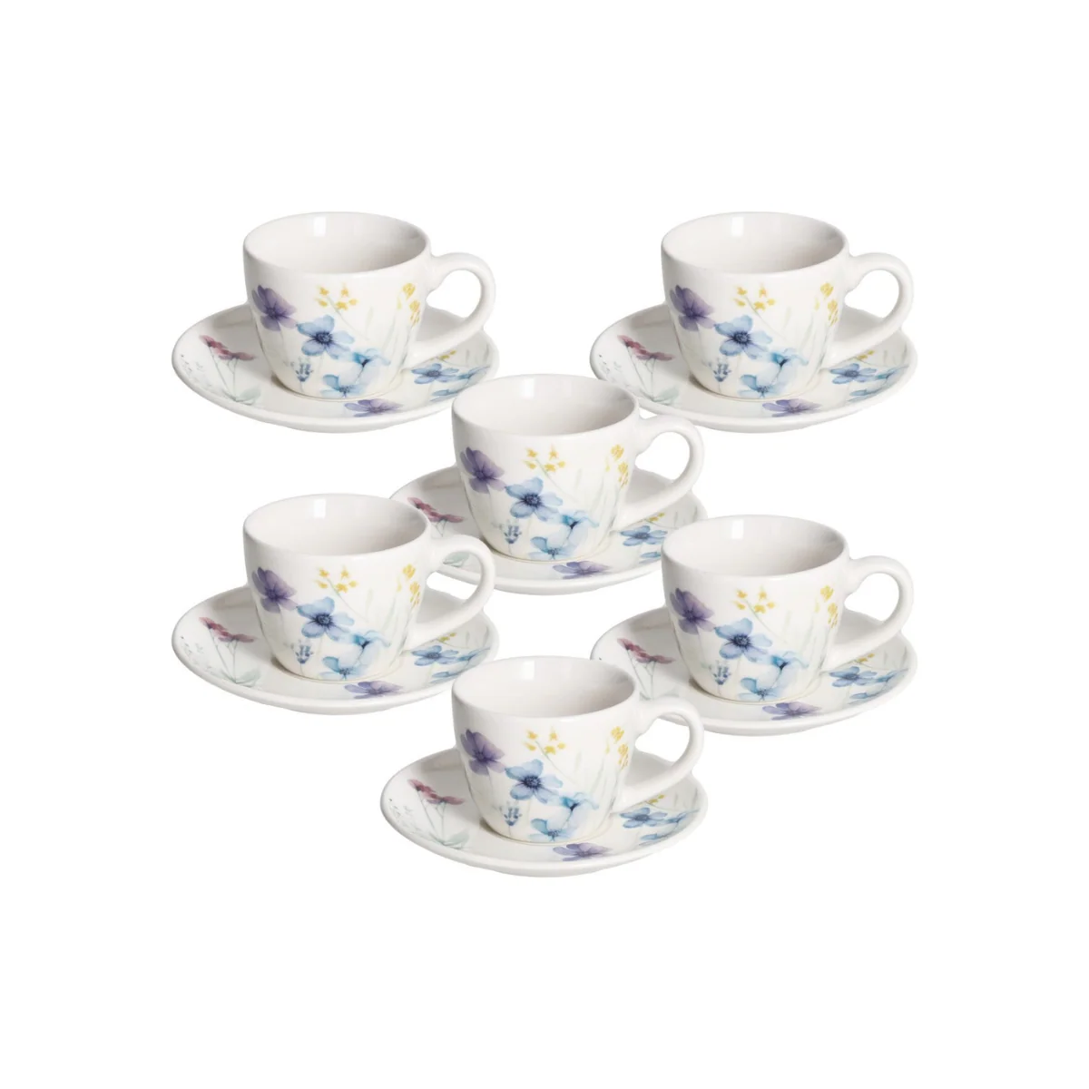 Tazas de porcelana con y sin plato 420ml Florenne Tognana - Imagen 4