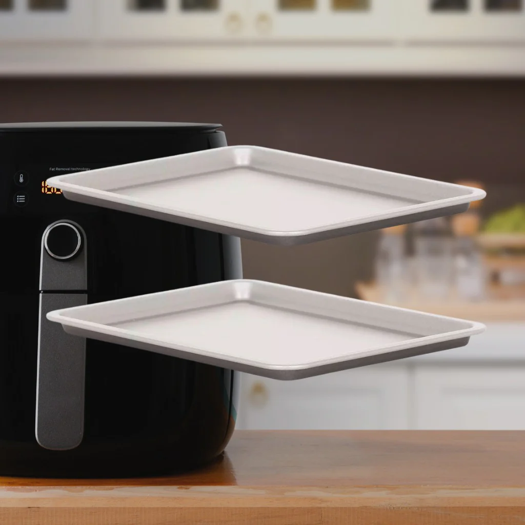 Set de 2 bandejas rectangulares para horno y freidora de aire Wham® Cook - Imagen 2