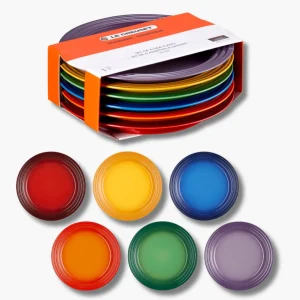 Set de 6 platos cerámicos 22cm Arcoiris Le Creuset