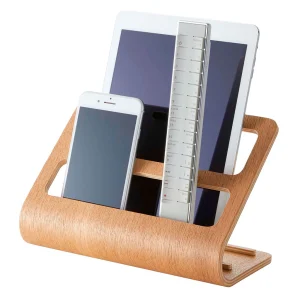 Soporte para tablet de madera clara Yamazaki