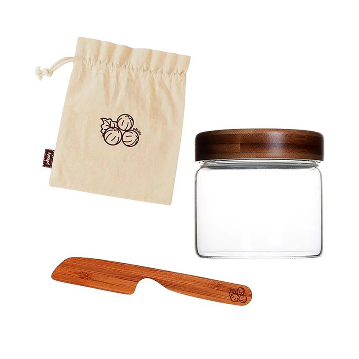 Set 3 piezas para cremas untables Pebbly