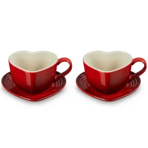 Set de 2 tazas con plato Corazón Le Creuset