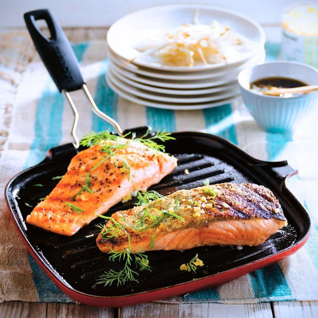 Parrilla grill de hierro con mango desmontable Le Creuset