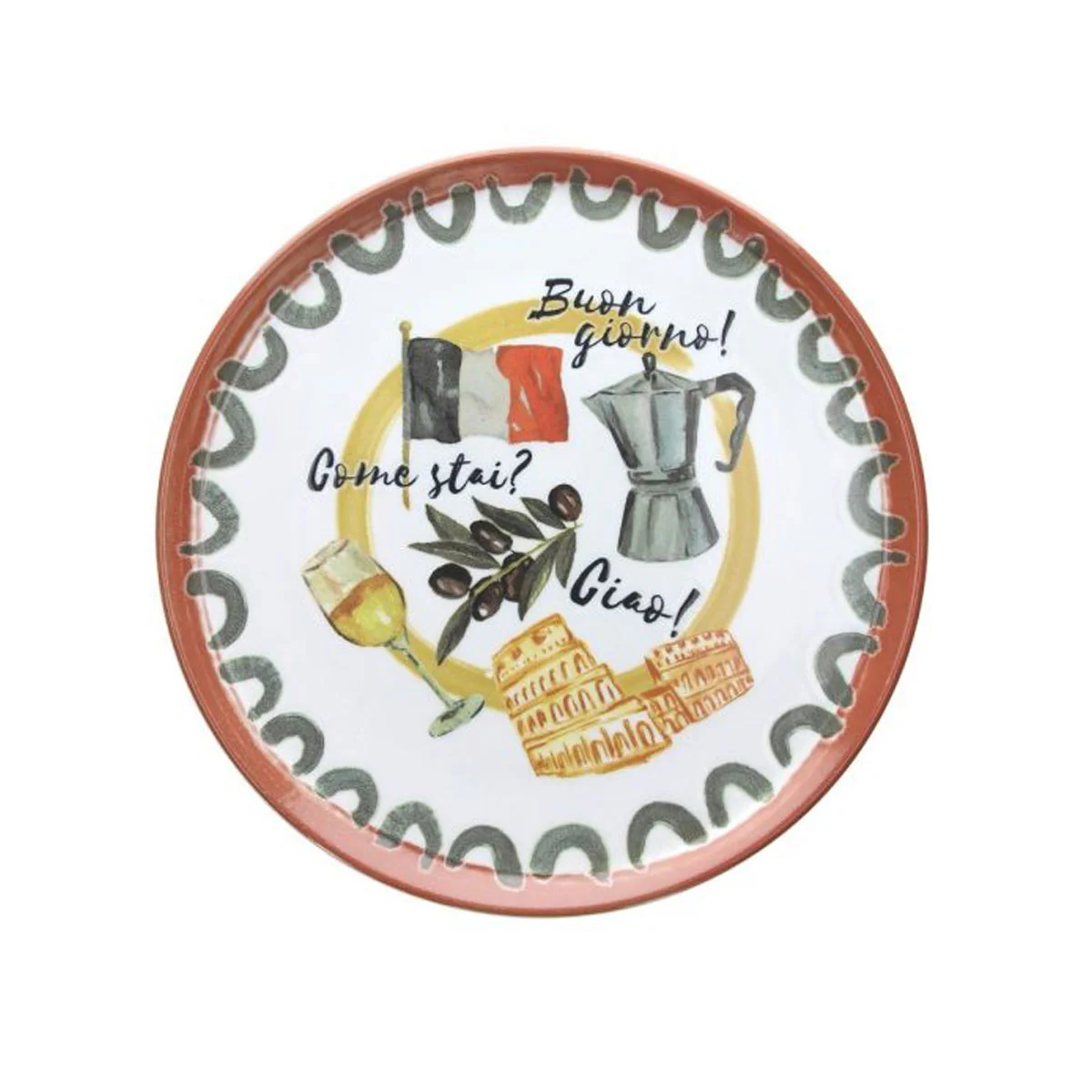 Set de 4 platos de porcelana para pizza Cinzia Andrea Fontebasso Tognana - Imagen 4