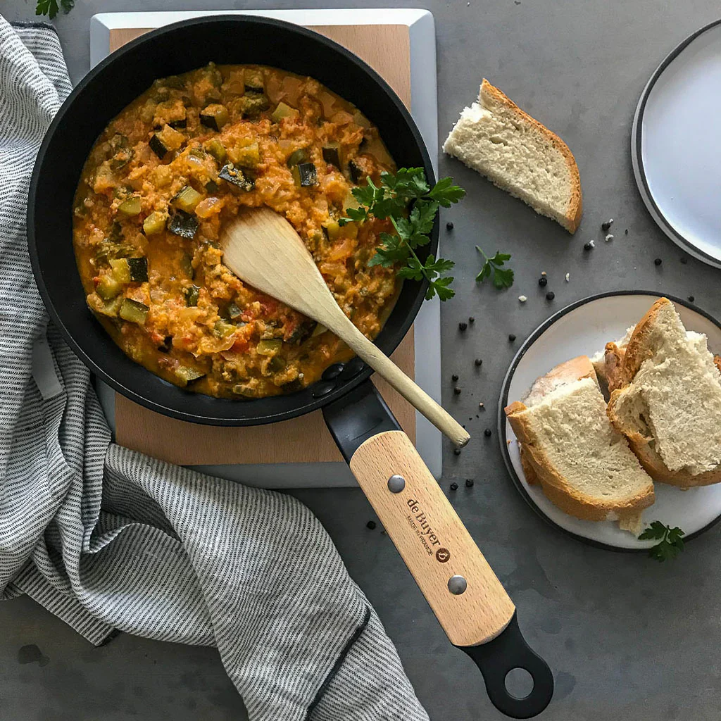 Sartén antiadherente Choc B Bois con mango de haya De Buyer - Imagen 5